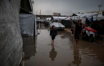 غرق خيام النازحين في غزة - منخفض جوي