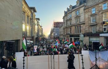 اسكتلندا تتظاهر دعما لفلسطين وتندد بالإبادة الجماعية في غزة