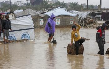 غرق مخيمات النازحين في قطاع غزة
