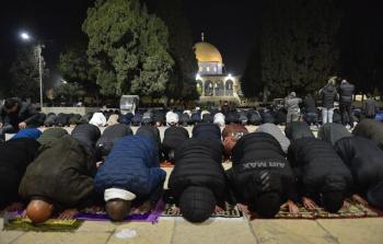 صلاة التراويح لأمس في المسجد الأقصى