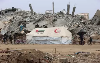 خيمة من المساعدات الإماراتية في قطاع غزة - تعبيرية