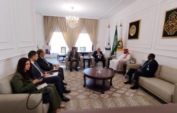 اجتماع الهباش مع المدير التنفيذي لصندوق التضامن الإسلامي