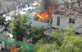 المبنى المستهدف في رحوفوت وسط إسرائيل