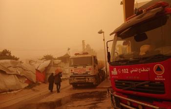 غبار كثيف تأثر به طقس فلسطين يوم 14 مارس الماضي