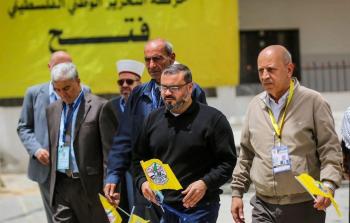 الناطق باسم حركة حماس حازم قاسم خلال مشاركته بافتتاح المؤتمر الثامن لحركة فتح في غزة
