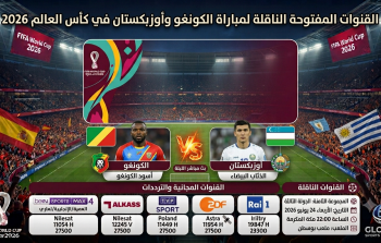 القنوات المفتوحة الناقلة لمباراة الكونغو وأوزبكستان في كأس العالم 2026