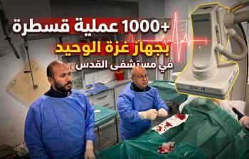مستشفى القدس يحقق إنجازًا جديدًا بتجاوز 1000 عملية قسطرة قلبية