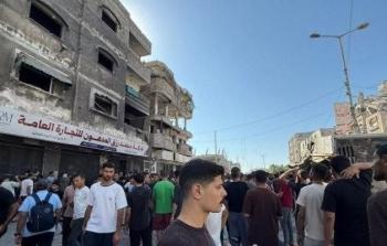 من مكان استهداف الشقة السكنية بحي النصر غرب مدينة غزة