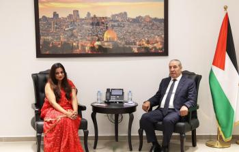 الشيخ يستقبل ممثلة جمهورية الهند لدى دولة فلسطين