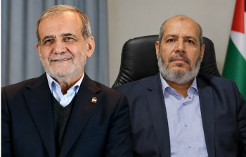 خليل الحية والرئيس الإيراني