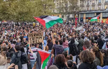 مظاهرة في فرنسا داعمة لفلسطين - أرشيف