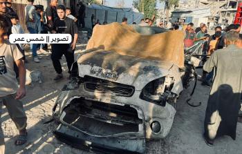استهداف إسرائيلي لمركبة في مدينة غزة