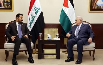لقاء الرئيس عباس مع رئيس الوزراء العراقي 