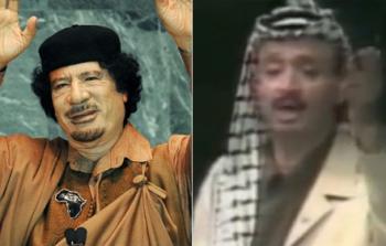 الرئيس عرفات والرئيس القذافي