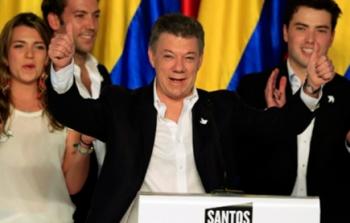 الرئيس الكولومبي جوان مانويل سانتوس الفائز بالجائزة
