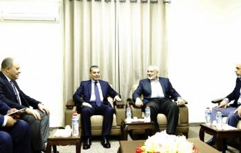 جانب من لقاء قيادة حماس مع وفد المخابرات المصرية