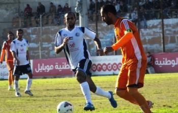 جانب من لقاء الهلال واتحاد خانيونس