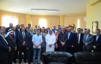 جامعة فلسطين تستقبل السفير العمادي ومنيب المصري