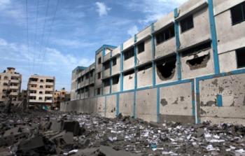 قصف مدرسة تابعة للاونروا بغزة