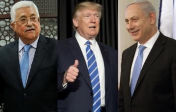 نتنياهو والرئيسان ترامب وعباس