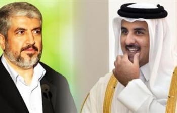 أمير قطر الشيخ تميم مع خالد مشعل
