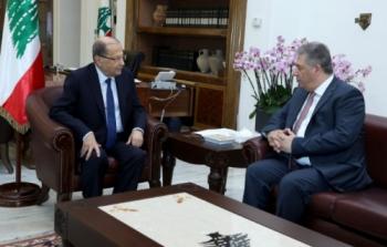 الرئيس اللبناني يستقبل السفير أشرف دبور