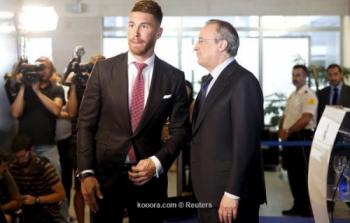 راموس  مع رئيس نادري ريال مدريد