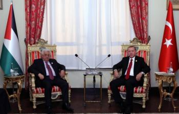 لقاء الرئيس عباس مع اردوغان 