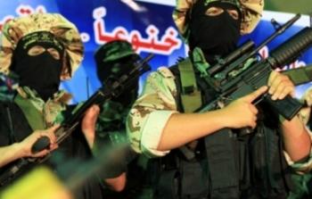 عناصر سرايا القدس خلال المهرجان برفح