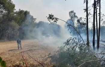 الحريق في كيسوفيم   أحدث أضرارا كبيرة قبل أن تتدخل الوحدات الإطفائية الإسرائيلية