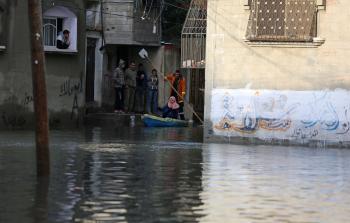 غرق 6 منازل مأهولة وانقاذ 154 مواطن شمال غزة