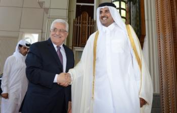 الأمير تميم بن حمد والرئيس محمود عباس