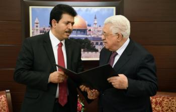 خلال استقبال الرئيس سفير تونس في فلسطين