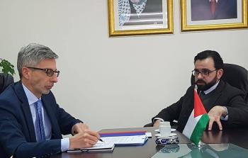 وزير الثقافة إيهاب بسيسو والقنصل الفرنسي العام بيير كوشار