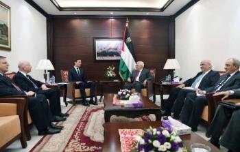 لقاء سابق بين الرئيس عباس والوفد الأمريكي