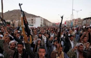 أنصار الحركة الحوثية خلال تجمع في صنعاء