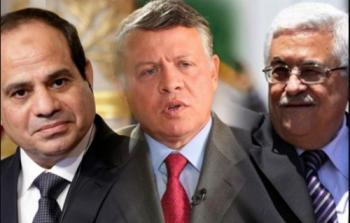 الرئيس عباس ونظيريه المصري والاردني