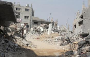 بيوت مهدمة في غزة -ارشيف-