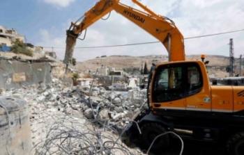 جافاة اسرائيلية تهدم منزلا فلسطينيا - ارشيف
