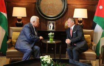 الملك عبد الله مع الرئيس عباس