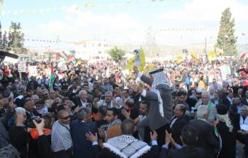 فلسطينيون يحيون ذكرى عرفات بجنين