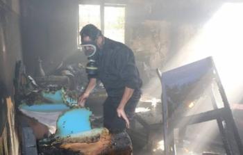 الدفاع المدني يخمد حريقا بشقة سكنية بغزة