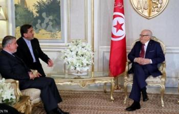 السبسي خلال لقائه المسؤول الإيراني في تونس
