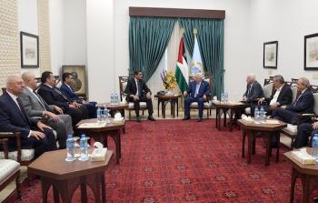 لقاء الرئيس  عباس مع الوفد المصري في رام الله