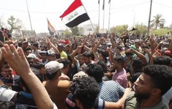  أنصار الصدر في احتجاجات تجوب شوارع بغداد