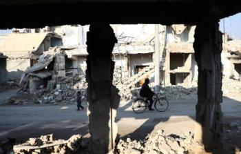 آثار الدمار في بلدة قرب دمشق / ارشيفية
