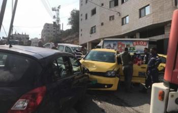 حادث سير في نابلس اسفر عن اصابة شخصين