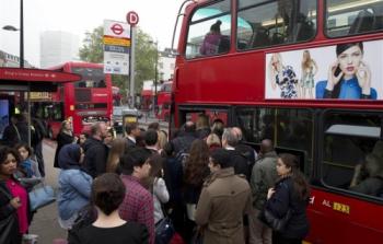 ازدحام المواصلات في لندن بسبب توقف محطات المترو 