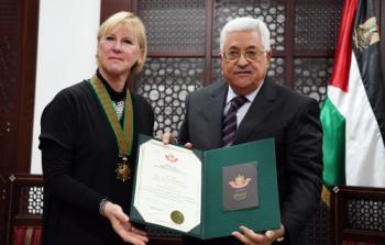 الرئيس محمود  عباس ووزيرة خارجية السويد