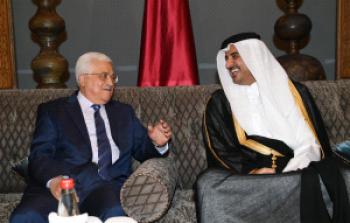 الرئيس خلال لقاء أمير قطر في الدوحة